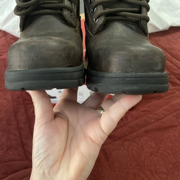 Carlsbad 6” Men Sz 6.5 Brown Leather Steel Toe EH, Waterproof Slip Resistant - Picture 13 of 16